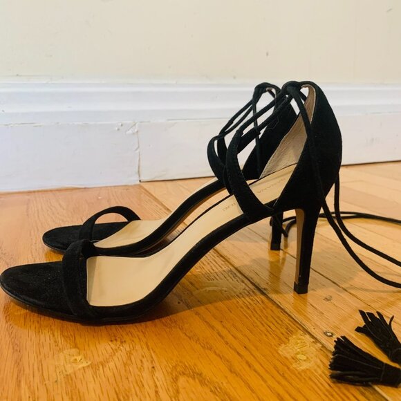 Women's Sandals Heels Designer Banana Republic Shoes Ankle Strap Sandals Size 9 - Picture 2 of 14